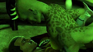 a tall jax fights sheeva in this mortal kombat parody sfm