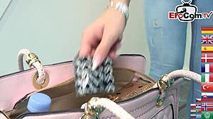 Slim Blonde's Heart Pounds as She Receives an Anal Creampie