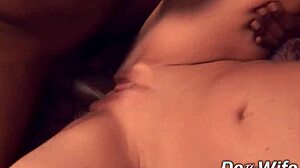 blonde housewife amanda craves a black cock, sucking it while her husband watches