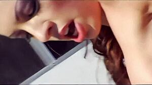 Vanessa Lane deepthroats and rides in cowgirl for anal and facial