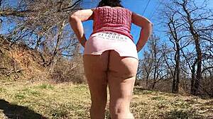 43yo Wife FLASHES Her HUGE BIG ASS At The Park