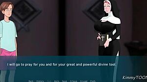 nun moaning in confession booth, fucked by huge cock