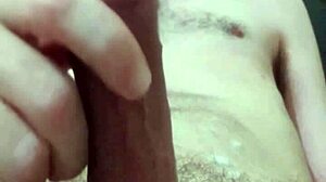 Solo Brazilian Amateur Strokes Huge Cock Close Up In Bedroom Homemade