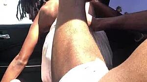 Hazel Grace Deepthroats Stranger's Big Cock In Car