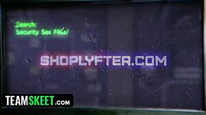 Snobby Cheerleader Gets Fucked by Security Guard After Shoplifting Lip Gloss