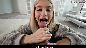 stepdaughter seduces daddy to buy her expensive gifts in pov fucking