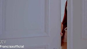 The horny maid gets caught stealing, then fucked hard, ending on her knees swallowing every drop.