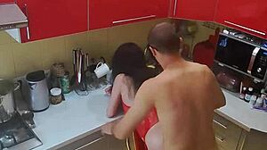 the most beautifull sex in the kitchen with my wife