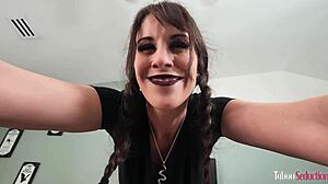 amiee cambridge in goth cosplay scene