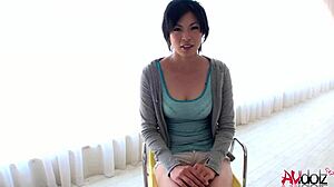 Saki Aoyama in kimono with big tits sucking cock outdoors! 😍