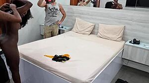 Young Brazilian Alicia Ribeiro Screams in Backstage Quickie with Cum and Blowjob