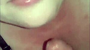 Slut wife emily sucking dick and getting cumshot 😍