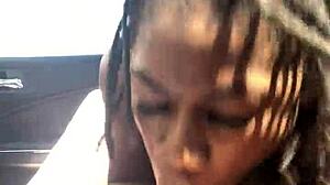 Hazel Grace Deepthroats Stranger's Big Cock In Car