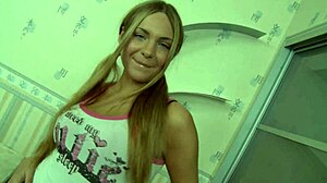 lovely blonde teen licks monster cock while bent over her mother-in-law's shaved pussy