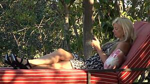 Amateur lesbians dive into wet pussies outdoors intensely.