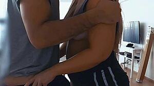 Roommate Fucks Teen 18+ Sunny Lune Bent Over In Kitchen