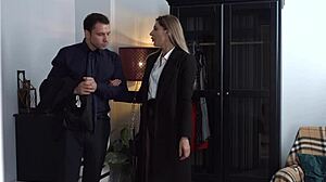 megan takes mmf dp and cumshot