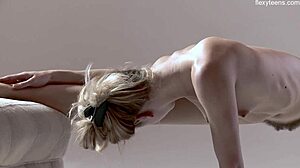 Russian Hot Hairy Gymnast Rita Mochalkina Spreading Naked in Gym