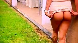 i'm the casual wife showing off my ass at my friend's wedding