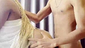 Tricking girlfriend with horny stepsister's cowgirl creampie