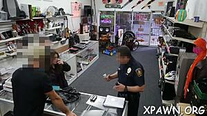 darling gets screwed in shop