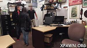 darling gets screwed in shop