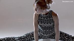 Russian Hot Hairy Gymnast Rita Mochalkina Spreading Naked in Gym