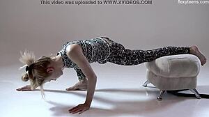 Russian Hot Hairy Gymnast Rita Mochalkina Spreading Naked in Gym