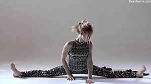 Russian Hot Hairy Gymnast Rita Mochalkina Spreading Naked in Gym