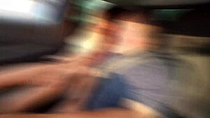 Latina lua baiana enters car for ass blowjob