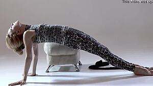 Russian Hot Hairy Gymnast Rita Mochalkina Spreading Naked in Gym