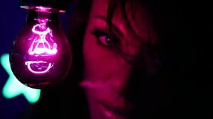 Samantha Saint Lesbian Black Light