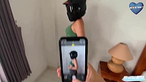 Fake Photographer Convinces Big-Ass Blonde Biker To Fuck And Swallow Cum