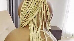 Tricking girlfriend with horny stepsister's cowgirl creampie