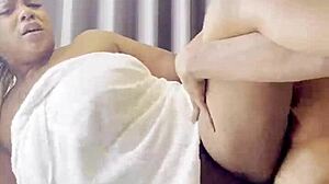 Tricking girlfriend with horny stepsister's cowgirl creampie