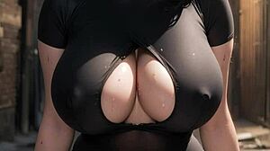 AI-Generated Model Girl With Big Tits In Art 33