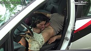Curvy hairy christina santes gets fingered and banged by monster cock in car