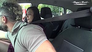 Curvy hairy christina santes gets fingered and banged by monster cock in car