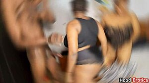 Two juicy african babes getting fucked by bbc