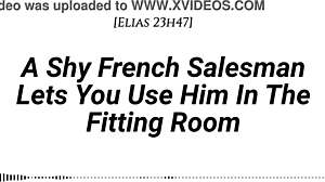 i'm shy french salesman pulled into fitting room for oral and riding