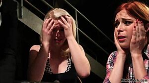 Customs Officer Whips Bound Lesbian Smugglers In Kinky Submission Fetish