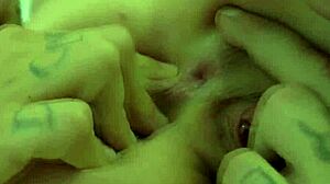 anally toyed amateur date with glasses