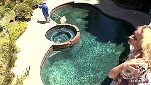 White wife seduces black midget for cheating interracial sex