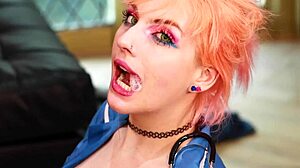 Brit teen student in underwear gets railed by teacher in cosplay