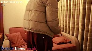 naughty brunette college student in cosplay masturbates with big tits 😏