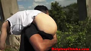 Bound teen helpless 😩