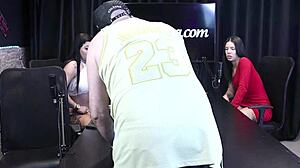 monica lima loses game and shows breasts in sheer red