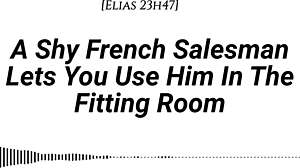 i'm shy french salesman pulled into fitting room for oral and riding
