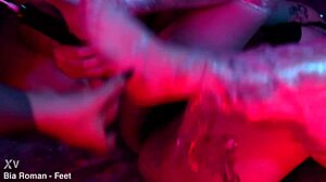 bratty girls indulge in foot worship, tickling fetish and wax play