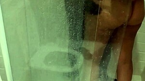 husband films wife getting used by bbc in shower without condoms, karina and lucas